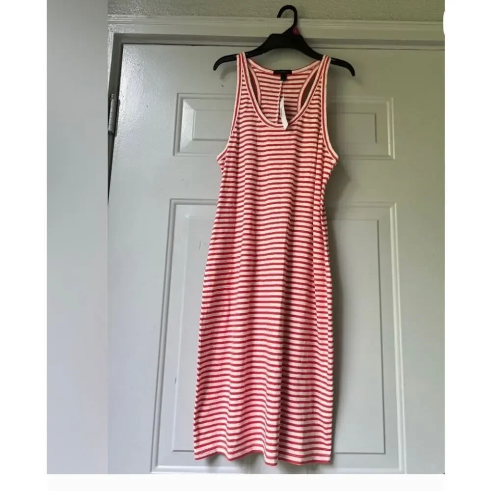 J.CREW stripe RACERBACK dress size Medium M